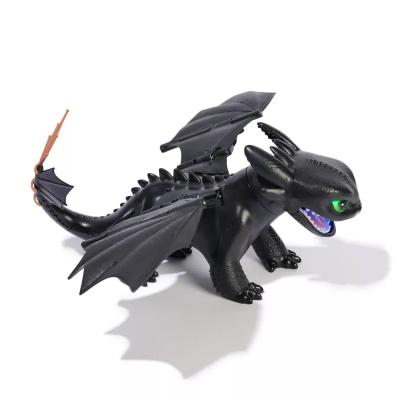Figura interactiva de dragón Desdentao con efectos de luz y sonido — Spin Master Cómo entrenar a tu dragón
