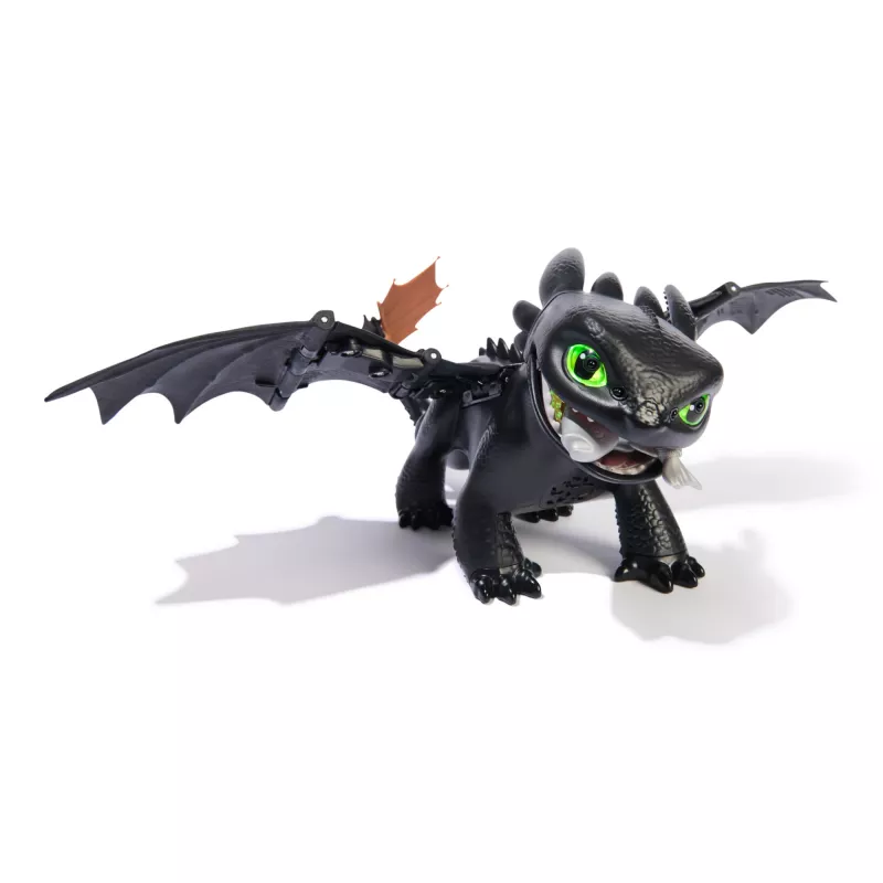 Figura interactiva de dragón Desdentao con efectos de luz y sonido — Spin Master Cómo entrenar a tu dragón