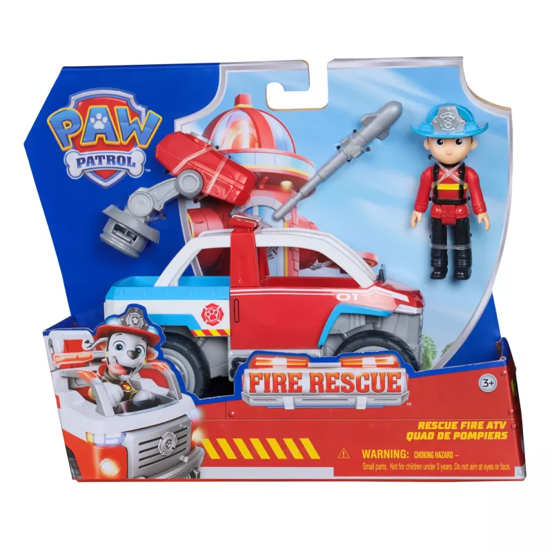 Vehículo de juguete Spin Master Paw Patrol camión de bomberos vehículo de rescate de Ryder con lanzadrones y figura de Ryder