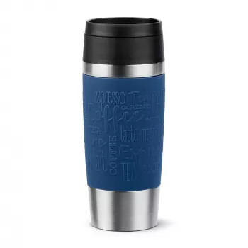 Vaso de viaje EMSA Travel Mug Classic N2020300 360 ml Negro, Azul, Acero inoxidable Acero inoxidable