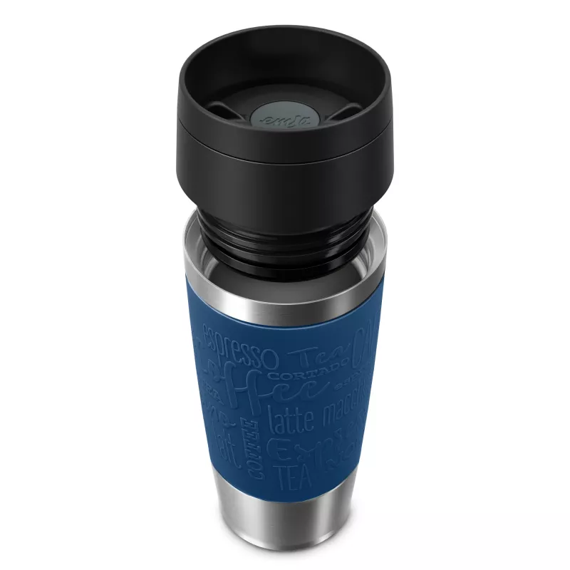 Vaso de viaje EMSA Travel Mug Classic N2020300 360 ml Negro, Azul, Acero inoxidable Acero inoxidable