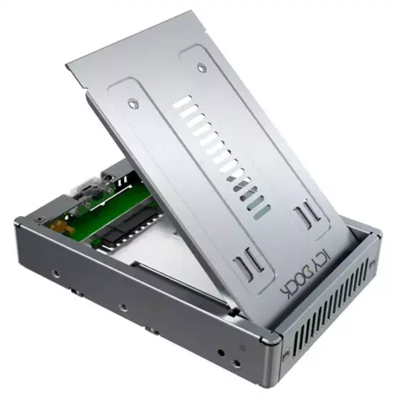 Adaptador Icy Dock MB982SP-1S de 2,5 a 3,5 pulgadas para SSD/HDD SATA, plateado