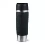 Vaso de viaje EMSA Travel Mug Waves Grande 500 ml negro, acero inoxidable