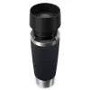 Vaso de viaje EMSA Travel Mug Waves Grande 500 ml negro, acero inoxidable