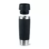 Vaso de viaje EMSA Travel Mug Waves Grande 500 ml negro, acero inoxidable