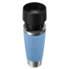 Vaso de viaje EMSA Travel Mug Waves Grande 500 ml azul, acero inoxidable