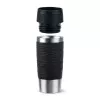 Vaso de viaje EMSA Travel Mug Waves 360 ml negro acero inoxidable