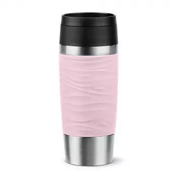 Vaso de viaje EMSA Travel Mug Waves 360 ml rosa acero inoxidable