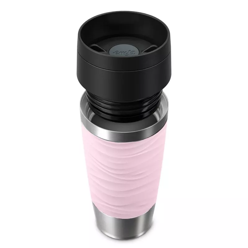Vaso de viaje EMSA Travel Mug Waves 360 ml rosa acero inoxidable