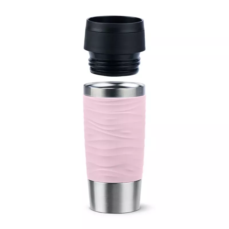 Vaso de viaje EMSA Travel Mug Waves 360 ml rosa acero inoxidable