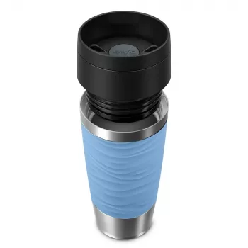 Vaso de viaje EMSA N20213 azul claro, acero inoxidable, 0,36 L, aislamiento al vacío