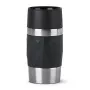 Taza térmica EMSA N21601 0,3 l, negra, acero inoxidable