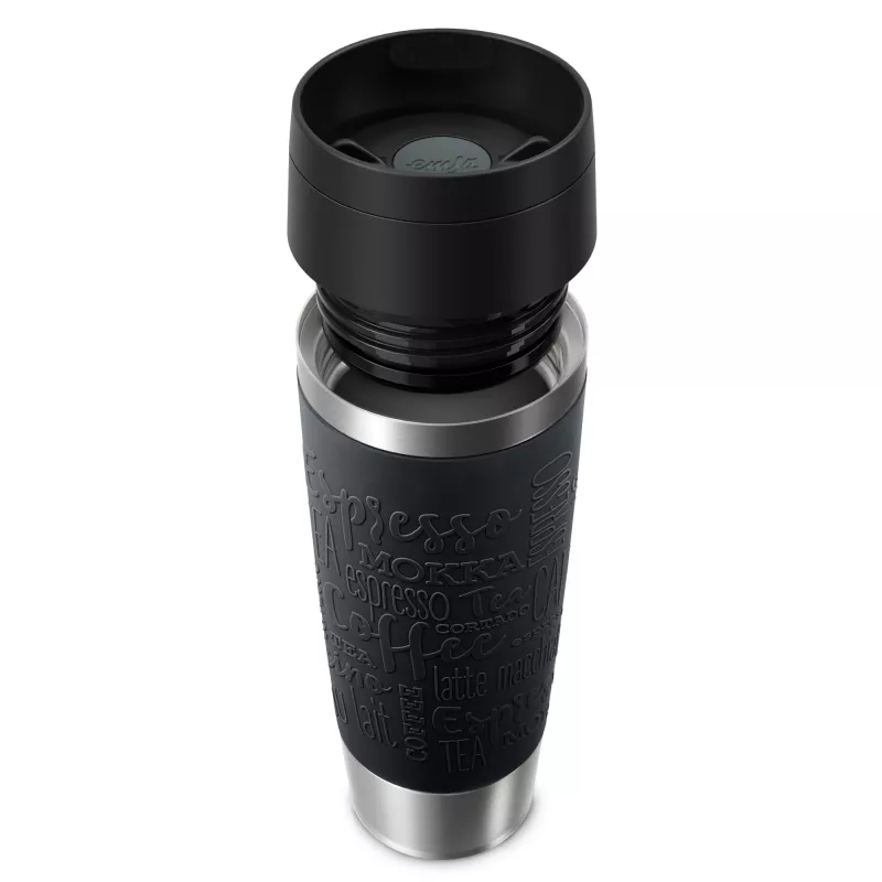 Vaso de viaje EMSA Travel Mug Classic N2022000 500 ml negro, acero inoxidable acero inoxidable