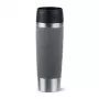 EMSA N2022300 Travel Mug Classic Grande taza térmica, 500 ml, acero inoxidable/PP/silicona, tapa Quick Press, gris