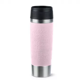 Vaso de viaje EMSA Travel Mug Classic Grande 500 ml rosa, acero inoxidable
