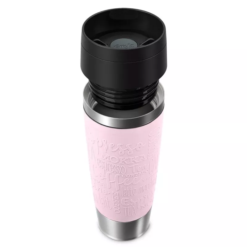 Vaso de viaje EMSA Travel Mug Classic Grande 500 ml rosa, acero inoxidable