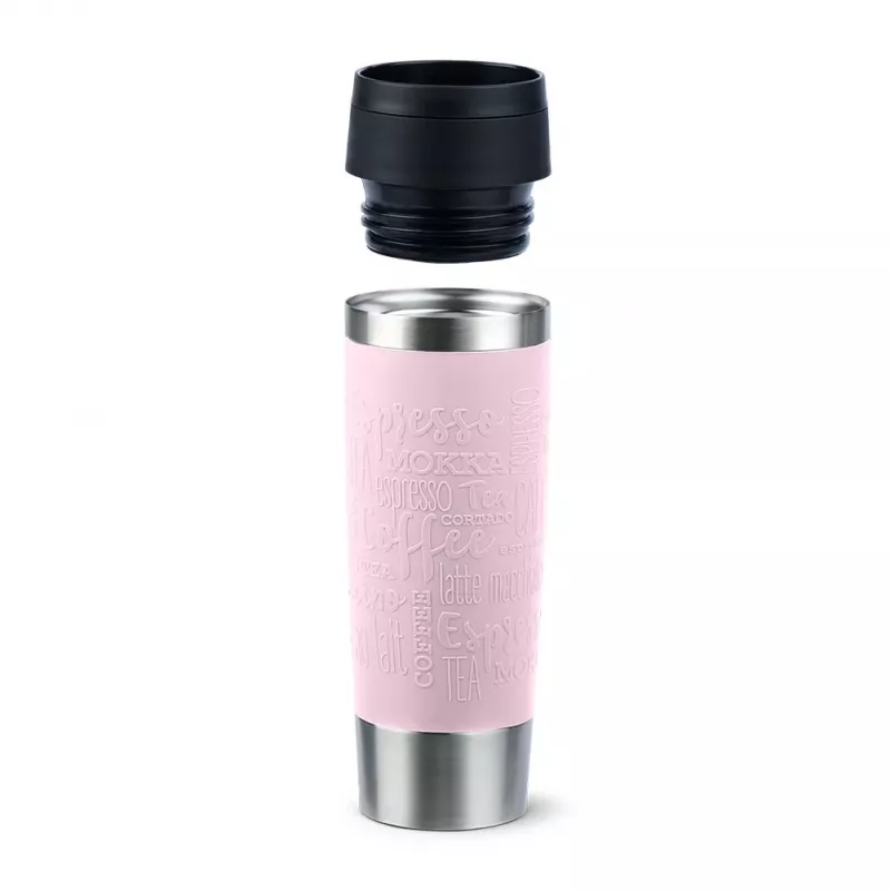Vaso de viaje EMSA Travel Mug Classic Grande 500 ml rosa, acero inoxidable