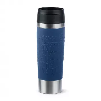 Vaso de viaje EMSA Travel Mug Classic N2022100 500 ml negro, azul, acero inoxidable acero inoxidable