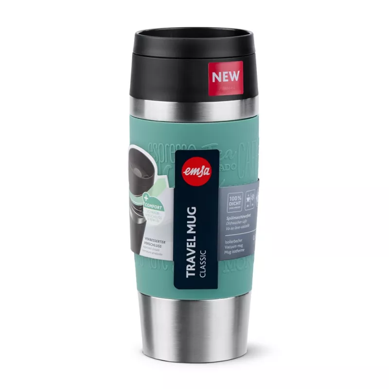 Vaso de viaje EMSA Travel Mug Classic 360 ml azul acero inoxidable