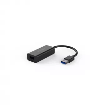 Adaptador Ethernet USB-A Kensington UA0000E – negro, con cable, USB, Ethernet, 5000 Mbit/s, negro