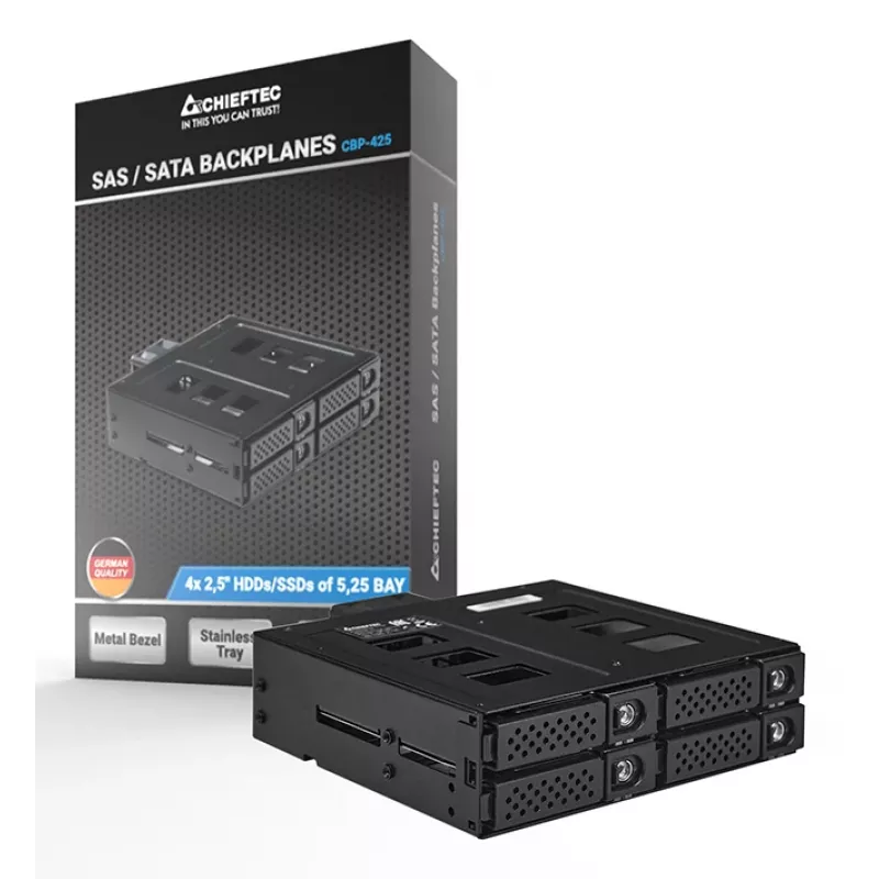 Cubierta de bahía de unidades Chieftec CBP-425 backplane negro