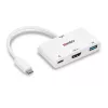 Convertidor Lindy USB 3.2 Type-C a HDMI con puerto USB Type-A y Power Delivery