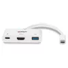 Convertidor Lindy USB 3.2 Type-C a HDMI con puerto USB Type-A y Power Delivery