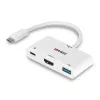Convertidor Lindy USB 3.2 Type-C a HDMI con puerto USB Type-A y Power Delivery