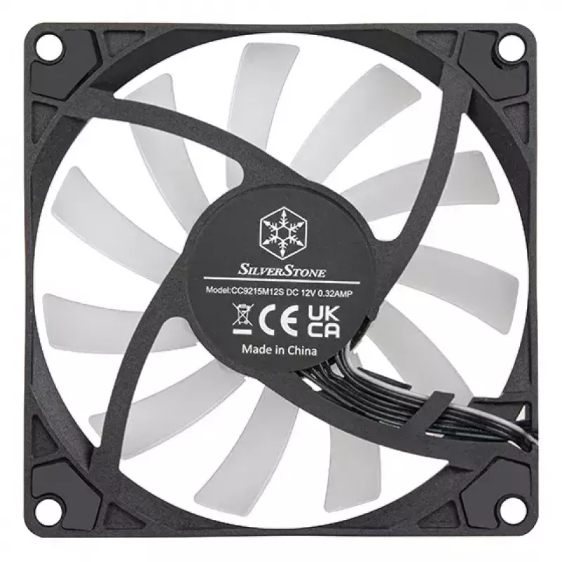 SilverStone Air Slimmer 90 ARGB SST-AS90B-ARGB ventilador de caja, 92 mm, 500–2500 rpm, negro