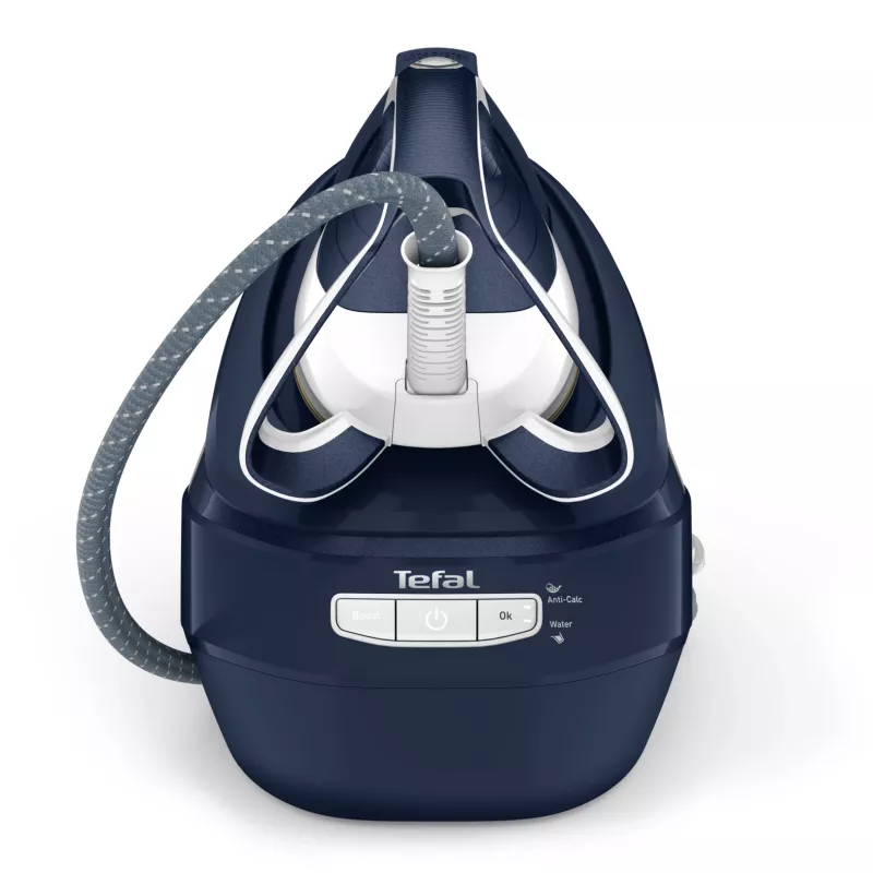 Tefal Pro Express Ultimate II GV9720 plancha con generador de vapor, 3000 W, 1,2 l, suela Durilium Airglide Autoclean Ultra Thin, azul/blanco