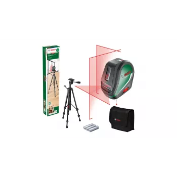 Bosch UniversalLevel 3 Set 0603663905 láser de líneas en cruz, líneas rojas, 10 m, verde/negro