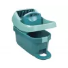 Cubo con sistema de fregado Leifheit 55076 — escurridor ergonómico, gran capacidad, verde