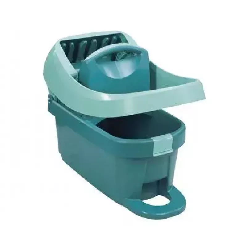Cubo con sistema de fregado Leifheit 55076 — escurridor ergonómico, gran capacidad, verde