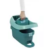 Cubo con sistema de fregado Leifheit 55076 — escurridor ergonómico, gran capacidad, verde