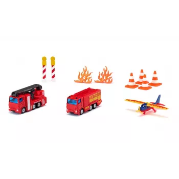 Set de regalo Siku bomberos, coche de bomberos, 3 año(s), metal, plástico, negro, naranja, rojo, blanco