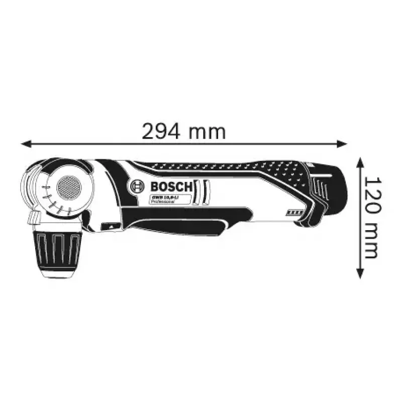Bosch GWB 12V-10 Professional 0601390909 taladro angular a batería, 12 V, 11 Nm, 1300 rpm, sin llave, sin batería
