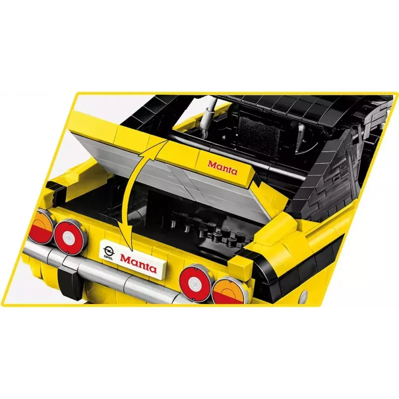 Juguete de construcción Cobi Opel Manta A 1970 modelo a escala 1:12, set de bloques