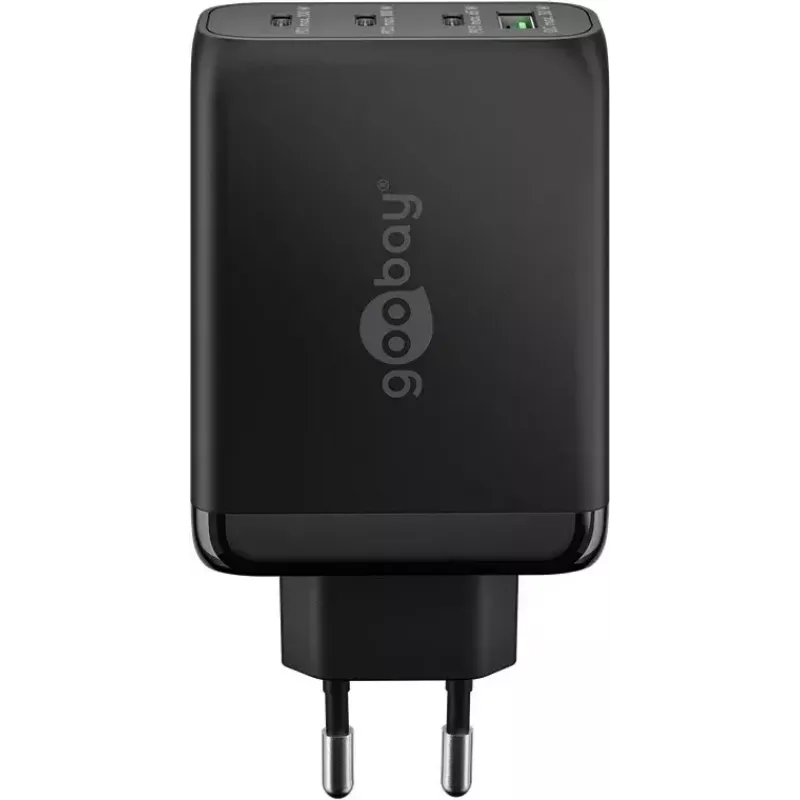 Goobay 65555 Cargador para interiores AC Carga rápida Portátil Smartphone Negro