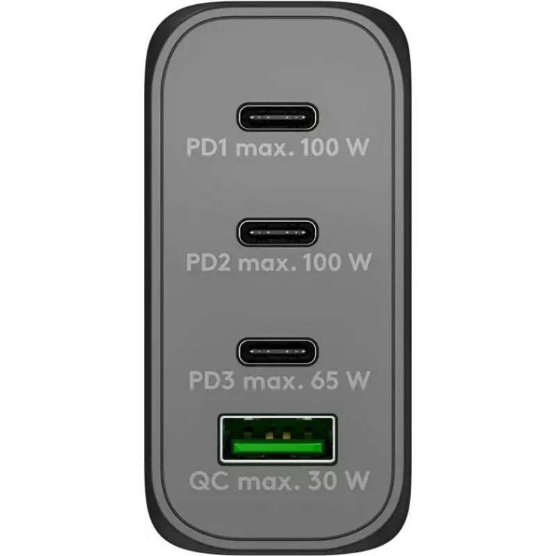 Goobay 65555 Cargador para interiores AC Carga rápida Portátil Smartphone Negro