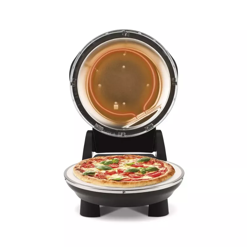 Pizzera G3FERRARI Pizzeria Snack Napoletana — horno de pizza de sobremesa 1200 W, superficie de piedra, máx. 400 °C, pizza de 31 cm