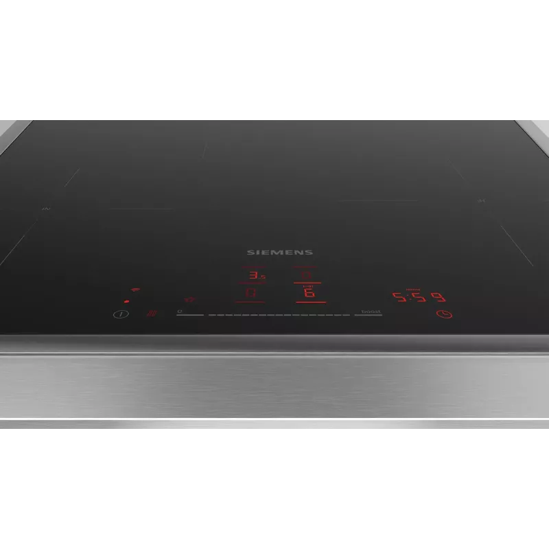 Placa de cocina Siemens iQ300 EH645HFB1E negra de encastre 60 cm placa de inducción por zonas 4 zonas