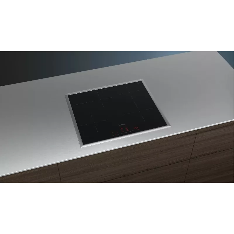 Placa de cocina Siemens iQ300 EH645HFB1E negra de encastre 60 cm placa de inducción por zonas 4 zonas