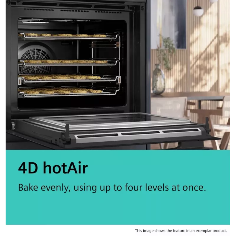 Siemens iQ700 CM776GKB1 horno 45 L 900 W negro, acero inoxidable