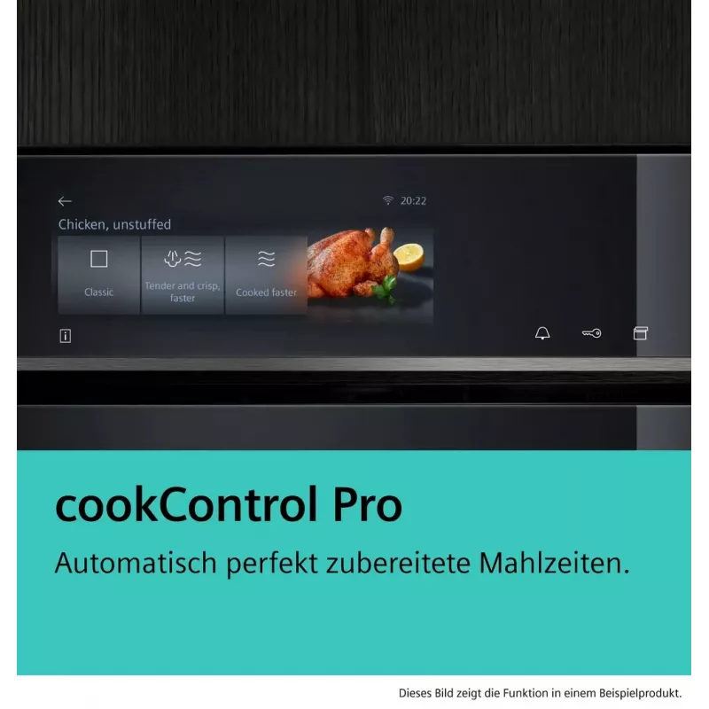 Siemens iQ700 CM776GKB1 horno 45 L 900 W negro, acero inoxidable