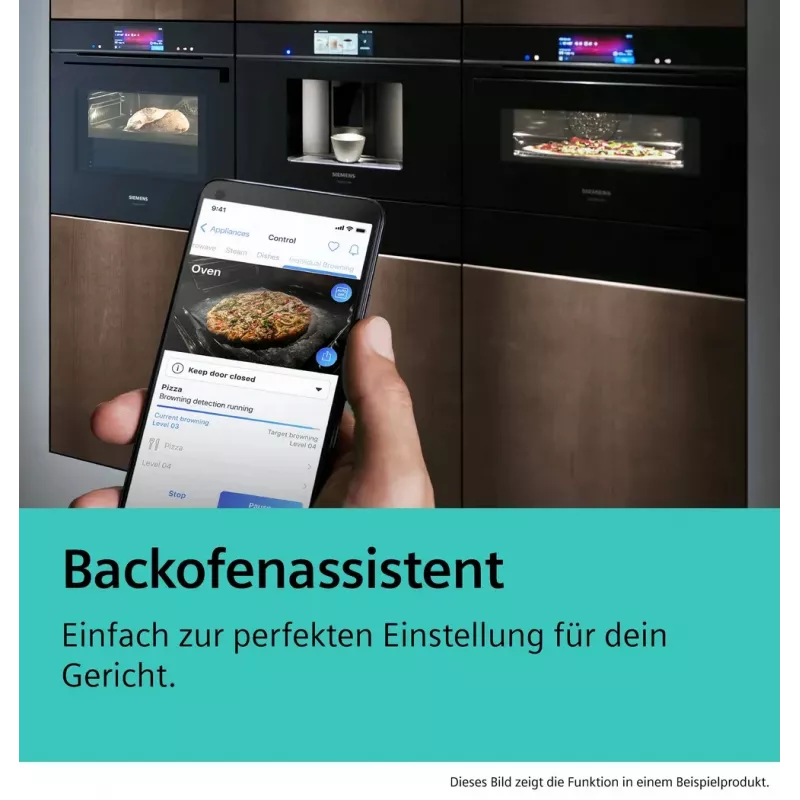 Siemens iQ700 CM776GKB1 horno 45 L 900 W negro, acero inoxidable