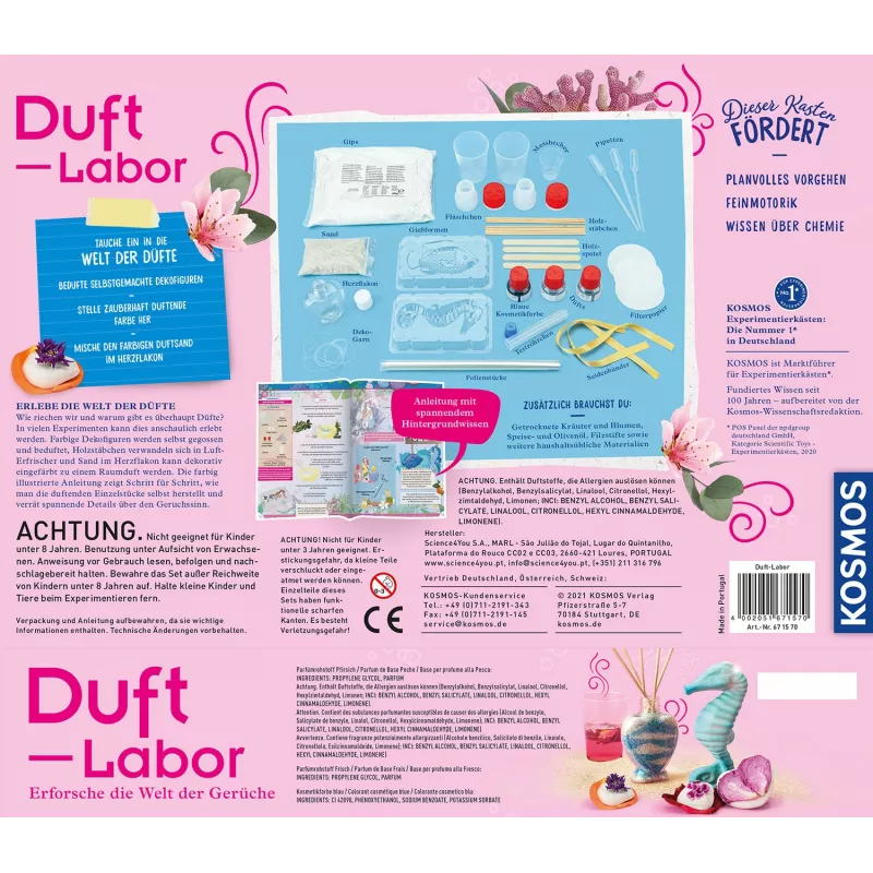 Kosmos laboratorio de aromas, kit de experimentos, química, 8 año(s)