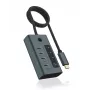 ICY BOX IB-HUB1454-C31 USB 3.2 Gen 1 (3.1 Gen 1) Type-C 10000 Mbit/s azul, gris