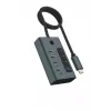ICY BOX IB-HUB1454-C31 USB 3.2 Gen 1 (3.1 Gen 1) Type-C 10000 Mbit/s azul, gris