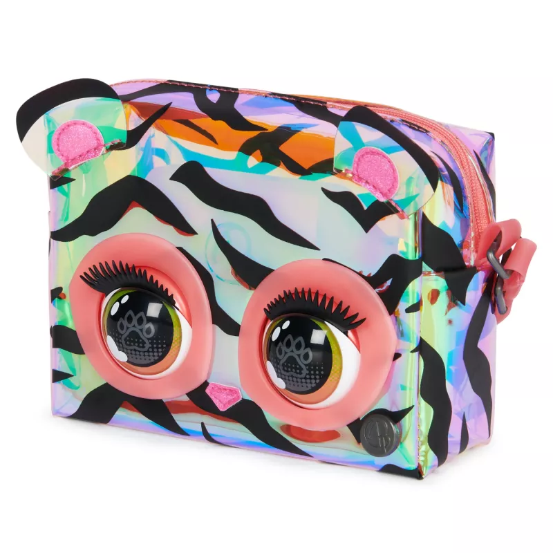 Purse Pets, Purrisma mascota tigre interactiva de juguete y bolso bandolera, más de 30 sonidos y reacciones, juguete para niñas y preadolescentes
