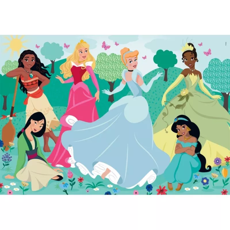 Puzzle Clementoni Supercolor Disney Princess – 104 piezas, ancho 485 mm, edad 4–6